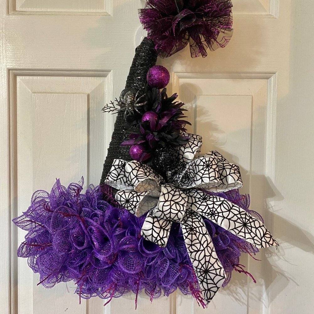 Purple Fancy Witch Hat for Halloween!